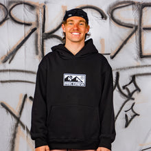 Load image into Gallery viewer, MOUNTAIN SCUM HOODIE (BLACK/WHITE)